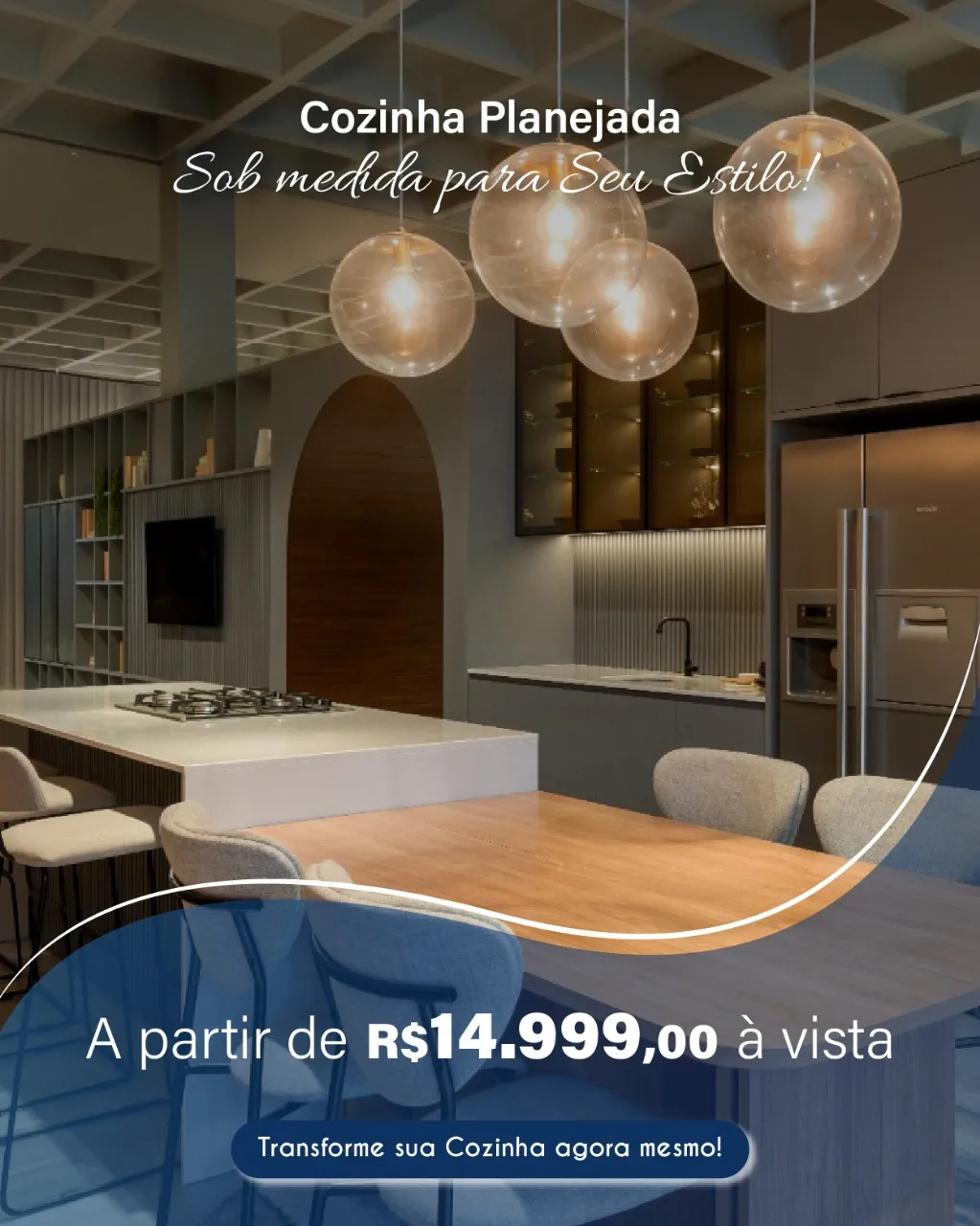 Cozinha Planejada sob medida para seu estilo! A partir de R$ 14.999,00 à vista. Transforme sua cozinha agora mesmo.